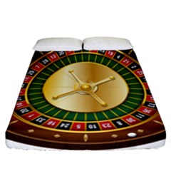 Casino Roulette Clipart Fitted Sheet (california King Size)