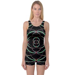 Abstract Spider Web One Piece Boyleg Swimsuit by BangZart