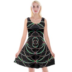 Abstract Spider Web Reversible Velvet Sleeveless Dress by BangZart