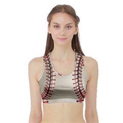 Baseball Sports Bra With Border