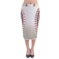 Baseball Velvet Midi Pencil Skirt by BangZart