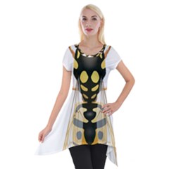 Wasp Short Sleeve Side Drop Tunic by BangZart