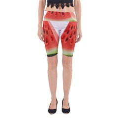 Piece Of Watermelon Yoga Cropped Leggings