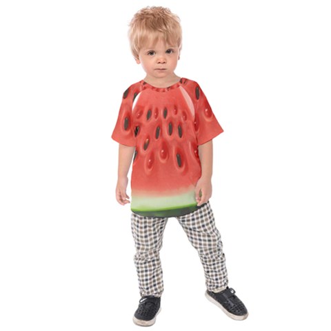 Piece Of Watermelon Kids Raglan Tee by BangZart
