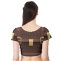 Brown Bag Short Sleeve Crop Top (Tight Fit) View2