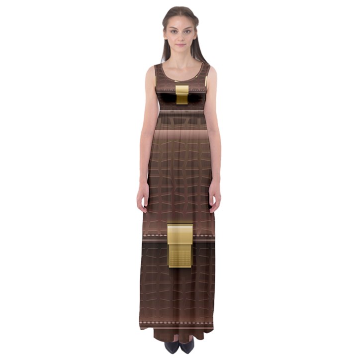 Brown Bag Empire Waist Maxi Dress