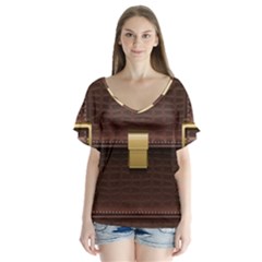 Brown Bag Flutter Sleeve Top