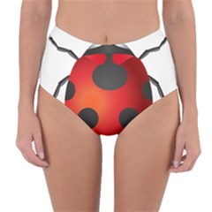 Ladybug Insects Reversible High-waist Bikini Bottoms