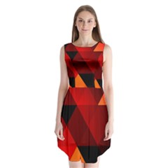 Abstract Triangle Wallpaper Sleeveless Chiffon Dress  