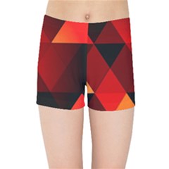 Abstract Triangle Wallpaper Kids Sports Shorts