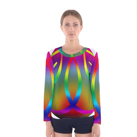 Colorful Easter Egg Women s Long Sleeve Tee by BangZart