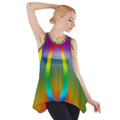 Colorful Easter Egg Side Drop Tank Tunic