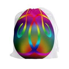 Colorful Easter Egg Drawstring Pouches (xxl)