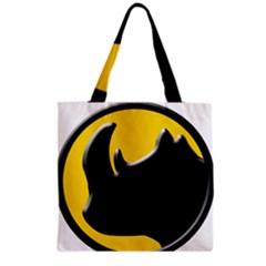 Black Rhino Logo Grocery Tote Bag by BangZart