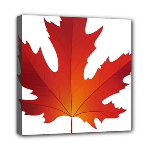 Autumn Maple Leaf Clip Art Mini Canvas 8  X 8  by BangZart
