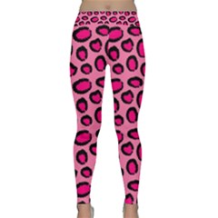 Cute Pink Animal Pattern Background Classic Yoga Leggings by TastefulDesigns