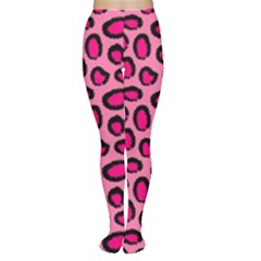 Cute Pink Animal Pattern Background Women s Tights by TastefulDesigns