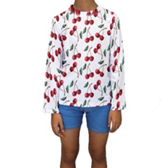 Cherry Red Kids  Long Sleeve Swimwear