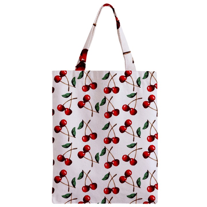 Cherry Red Zipper Classic Tote Bag