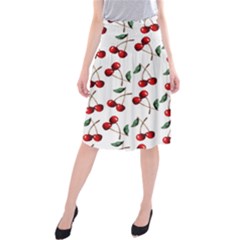 Cherry Red Midi Beach Skirt by Kathrinlegg