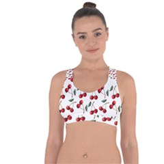 Cherry Red Cross String Back Sports Bra