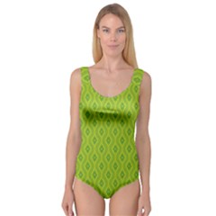 Decorative Green Pattern Background  Princess Tank Leotard  by TastefulDesigns