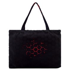 Abstract Pattern Honeycomb Medium Zipper Tote Bag