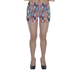 Colorful Geometric Abstract Skinny Shorts by linceazul