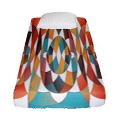 Colorful Geometric Abstract Fitted Sheet (single Size) by linceazul