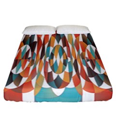 Colorful Geometric Abstract Fitted Sheet (california King Size) by linceazul