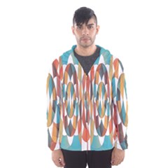 Colorful Geometric Abstract Hooded Wind Breaker (men) by linceazul