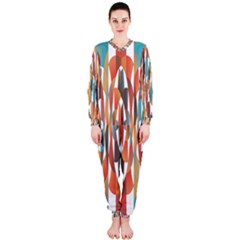 Colorful Geometric Abstract Onepiece Jumpsuit (ladies)  by linceazul