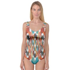 Colorful Geometric Abstract Princess Tank Leotard  by linceazul