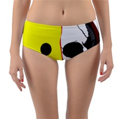 Skull Behind Your Smile Reversible Mid-Waist Bikini Bottoms