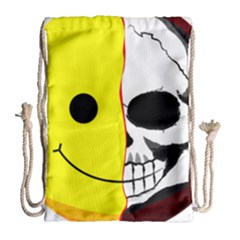 Skull Behind Your Smile Drawstring Bag (large) by BangZart