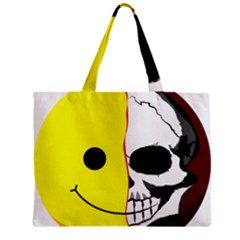 Skull Behind Your Smile Zipper Mini Tote Bag