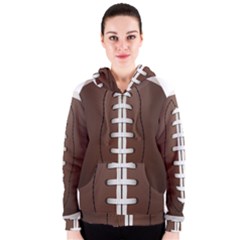 Football Ball Women s Zipper Hoodie