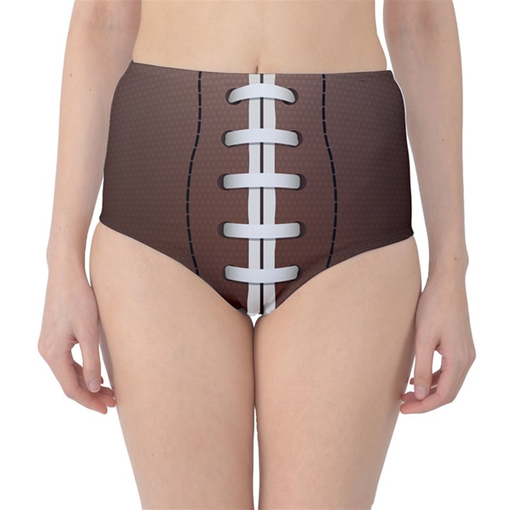 Football Ball High-Waist Bikini Bottoms