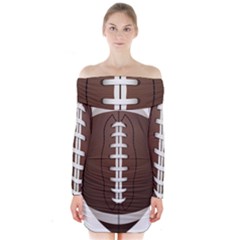 Football Ball Long Sleeve Off Shoulder Dress by BangZart