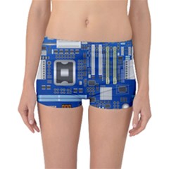 Classic Blue Computer Mainboard Boyleg Bikini Bottoms