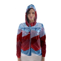 Heart In Ice Cube Hooded Wind Breaker (women)