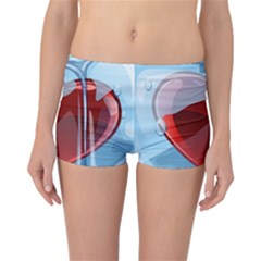 Heart In Ice Cube Reversible Boyleg Bikini Bottoms