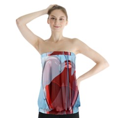 Heart In Ice Cube Strapless Top