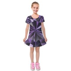 Amethyst Kids  Short Sleeve Velvet Dress