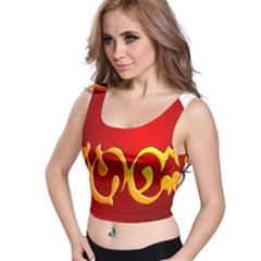 Easter Decorative Red Egg Crop Top by BangZart