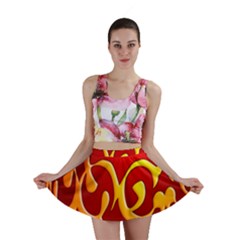 Easter Decorative Red Egg Mini Skirt by BangZart