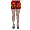 Easter Decorative Red Egg Skinny Shorts View1