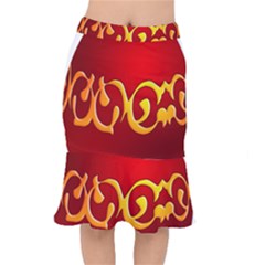 Easter Decorative Red Egg Mermaid Skirt by BangZart