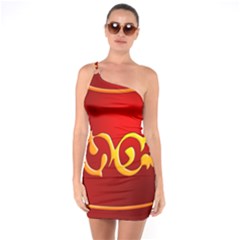 Easter Decorative Red Egg One Soulder Bodycon Dress by BangZart