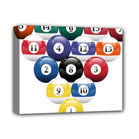 Racked Billiard Pool Balls Deluxe Canvas 14  X 11  by BangZart